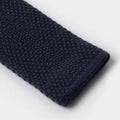 Plain Navy Knitted Cashmere Tie