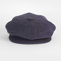 Plain Navy Linen Gatsby Cap