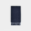 Plain Navy Pure Narrow Width Cashmere Scarf