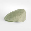 Plain Olive 100% Linen Flat Cap