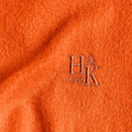 Plain Orange Narrow Width Pure Cashmere Scarf