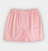 Plain Pink Cotton Poplin Boxer Shorts