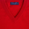 Plain Red 2 - Ply Cashmere V - Neck Sweater