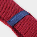 Plain Red Knitted Cashmere Tie