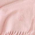 Plain Rose Pink Wide Width Pure Cashmere Scarf