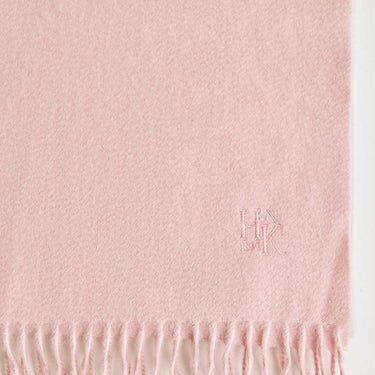 Plain Rose Pink Wide Width Pure Cashmere Scarf