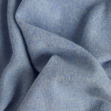 Plain Sky Blue 2 - Ply Cashmere V - Neck Sweater