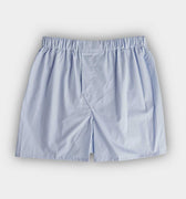 Plain Sky Blue Cotton Poplin Boxer Shorts