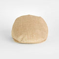 Plain Tan 100% Linen Flat Cap