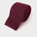 Plain Wine Knitted Cashmere Tie