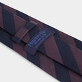 Purple Block Stripe Wool & Silk Blend Tie