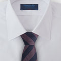 Purple Block Stripe Wool & Silk Blend Tie