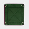 Purple Leather & Dark Green Suede Small Travel Tray