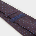 Purple Miniature Floral Motif Silk Tie