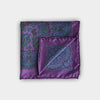 Purple Paisley Silk Pocket Square