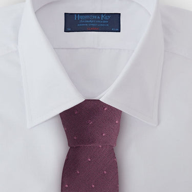 Purple Self - Spot Wool & Silk Blend Tie