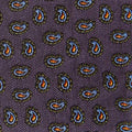 Purple Silk Tie With Small Bean Motif