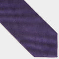 Purple Small Houndstooth Wool & Silk Blend Tie