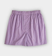 Purple & White Fine Check Cotton Poplin Boxer Shorts