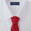 Red & White Spot Knitted Cashmere Tie