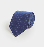 Royal Blue Floating Floral Silk Tie