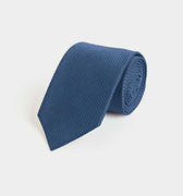 Royal Blue Small Houndstooth Wool & Silk Blend Tie