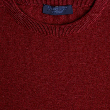 Russet Red Crew Neck 100% Cashmere Sweater