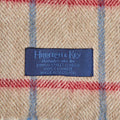 Sand Large Herringbone Check Narrow Width Cashmere Scarf