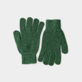 Serpentine Green Moss Stitch Pure Cashmere Gloves