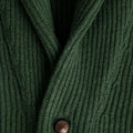 Serpentine Green Shawl Collar Cashmere Cardigan