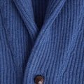 Shawl Collar Cashmere Cardigan - Blue