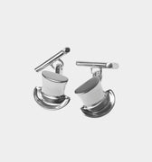 Silver Top Hat & Cane Cufflinks