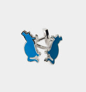 Sky Blue & Silver Enamel Binks Cufflinks