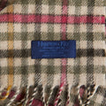 Tweed Green Check Narrow Width Cashmere Scarf