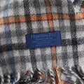 Tweed Grey Check Narrow Width Cashmere Scarf