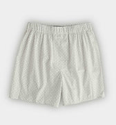 White & Grey Floral Cotton Poplin Boxer Shorts