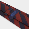 Wine Block Stripe Wool & Silk Blend Tie