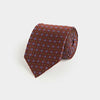 Wine Blossom Motif Silk Tie