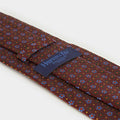 Wine Blossom Motif Silk Tie