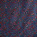 Wine & Green Paisley Silk & Cashmere Scarf