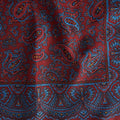 Wine Paisley Silk Pocket Square