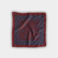 Wine Paisley Silk Pocket Square