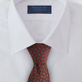 Wine Silk Tie With Small Bean Motif