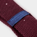 Wine & White Spot Knitted Cashmere Tie