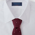 Wine & White Spot Knitted Cashmere Tie