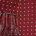 Wine & White Spot Silk Tubular Scarf