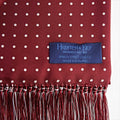 Wine & White Spot Silk Tubular Scarf