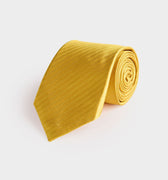 Yellow Herringbone Silk Tie