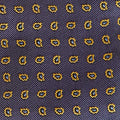 Yellow Small Bean Motif Silk Tie