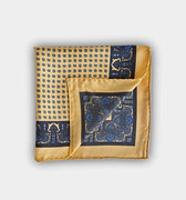 Yellow Small Bean Silk Pocket Square